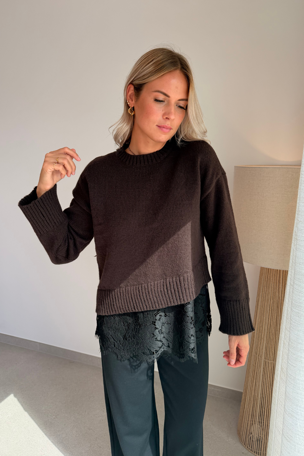 Pull Evie marron