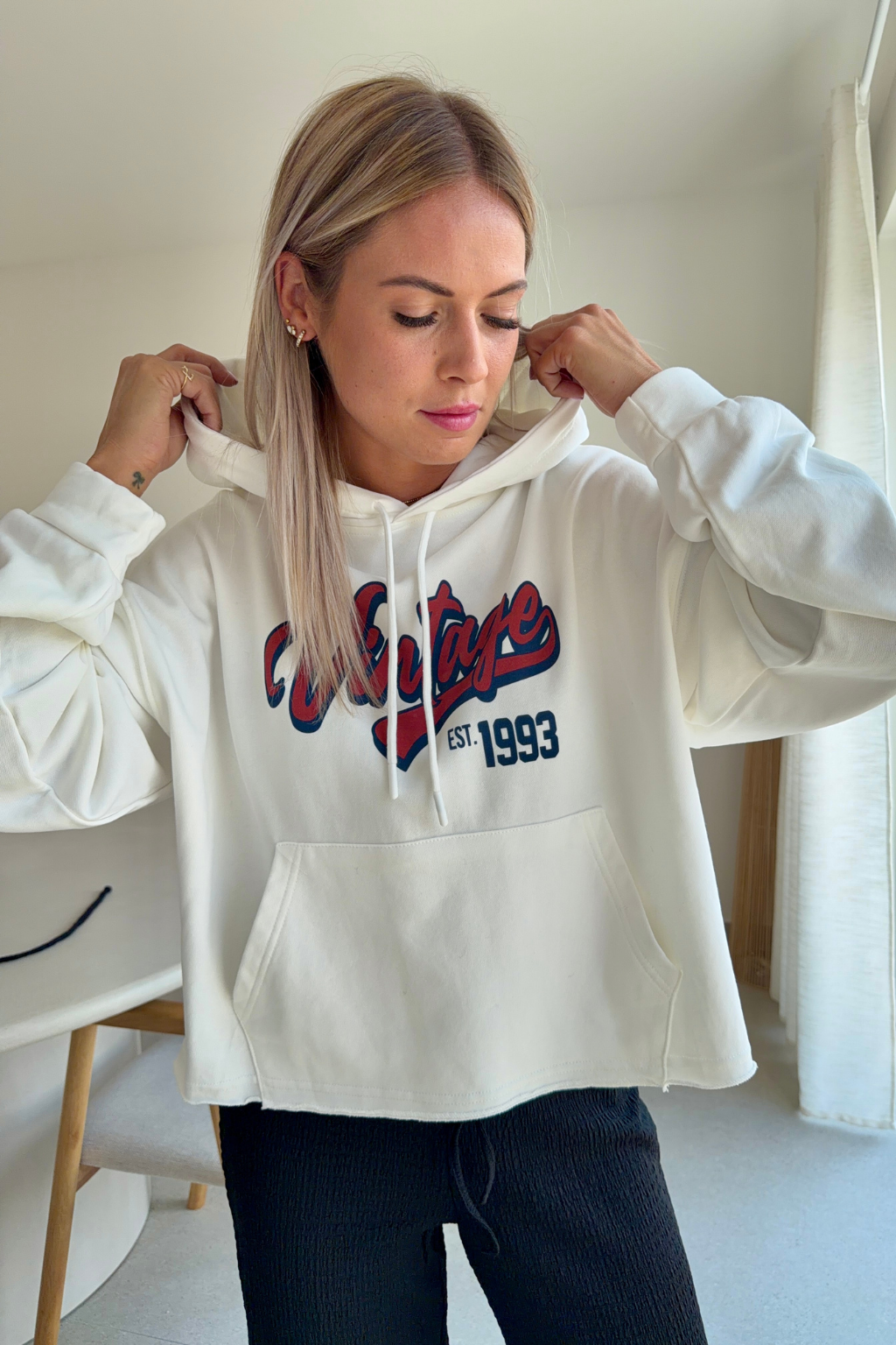 Sweat vintage Blanc