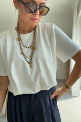 T-shirt Blanc resseré