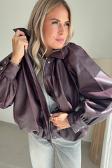 Veste simili bordeaux