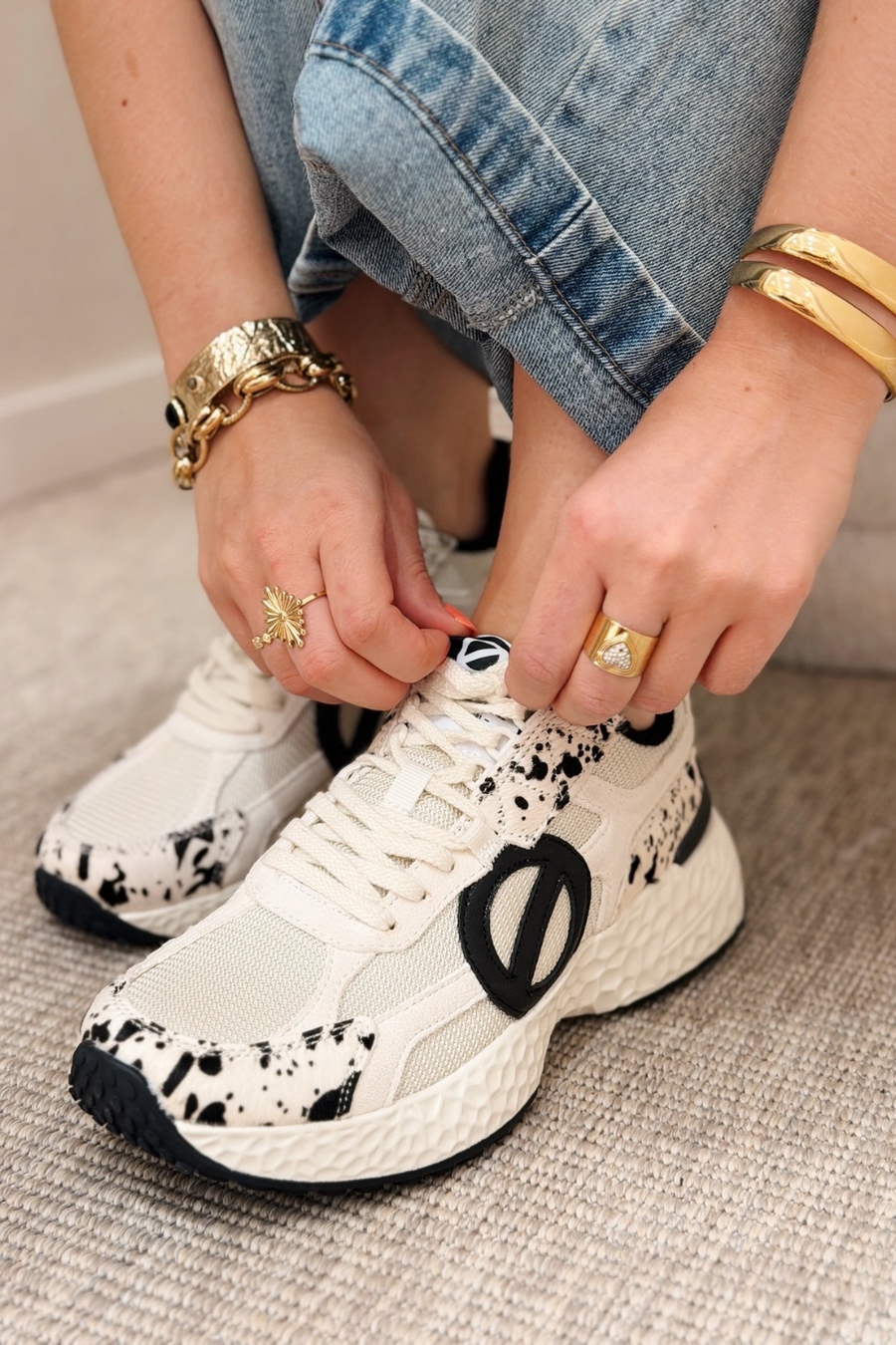 No Name Carter Runner – Cream / Milk / Black