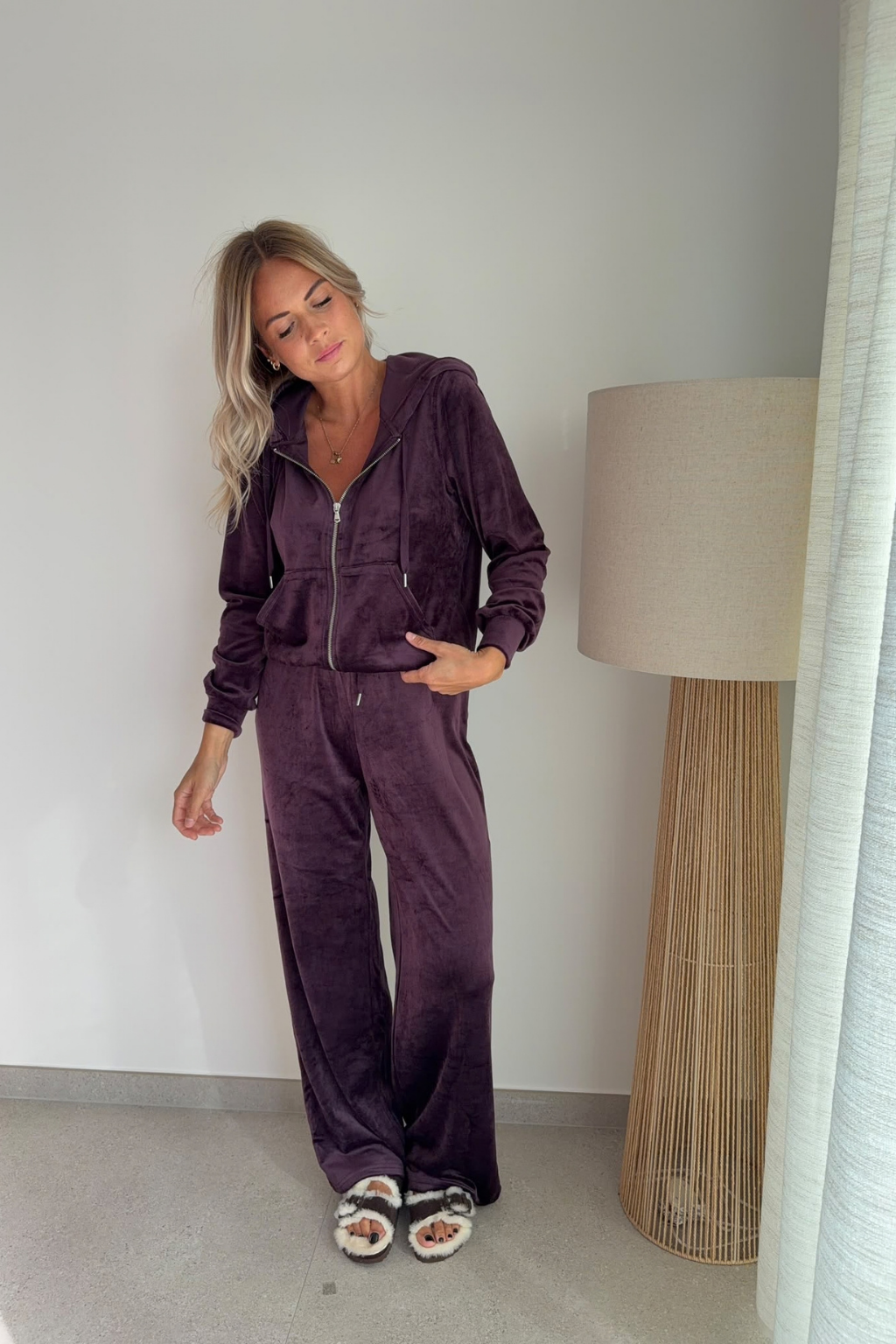 Pantalon Rebel prune