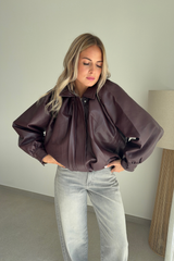 Veste simili bordeaux