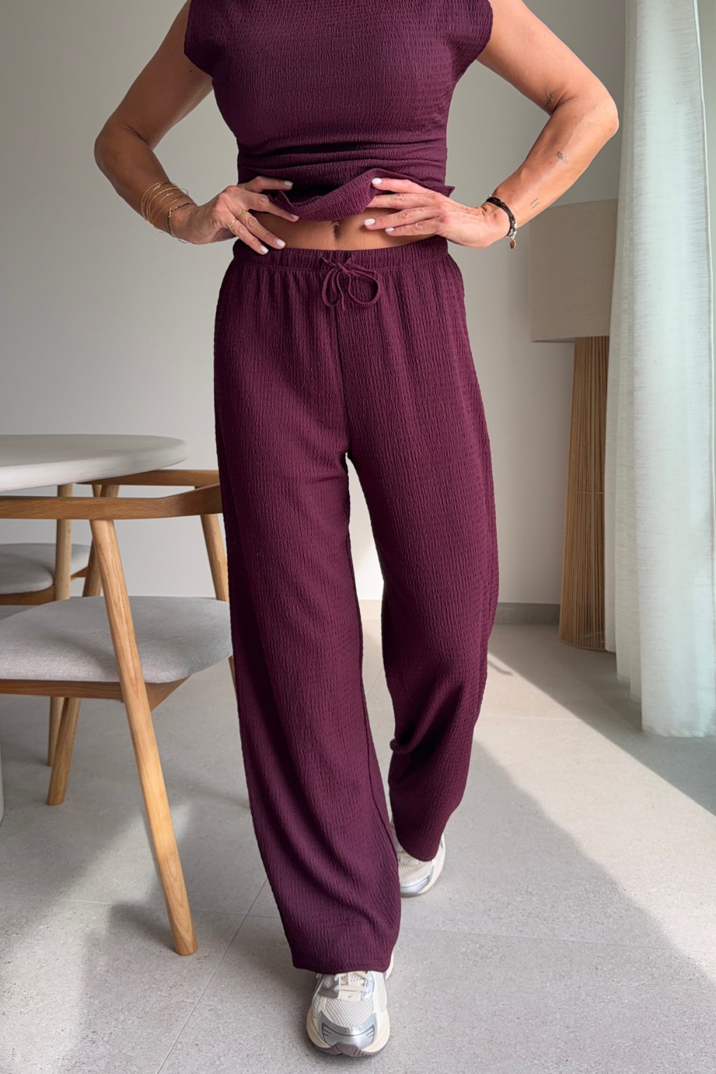 Pantalon Debbie Bordeaux