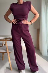 Pantalon Debbie Bordeaux