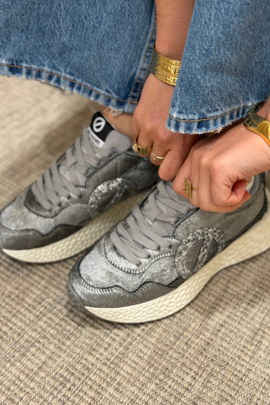 No name carter jogger Silver/ Silver