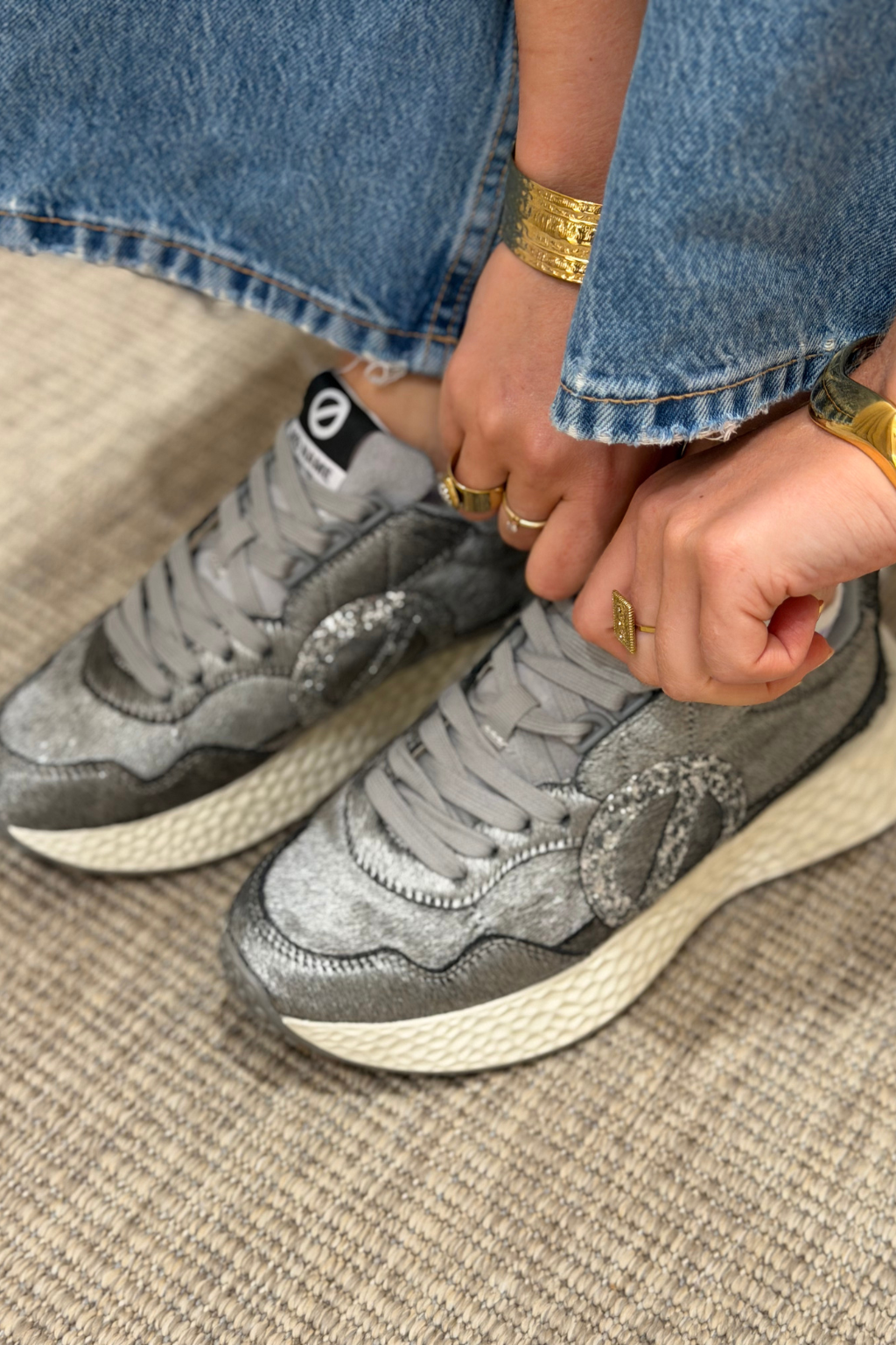 No name carter jogger Silver/ Silver