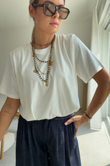 T-shirt Blanc resseré