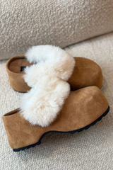 Colors of california Cow suede fur edge