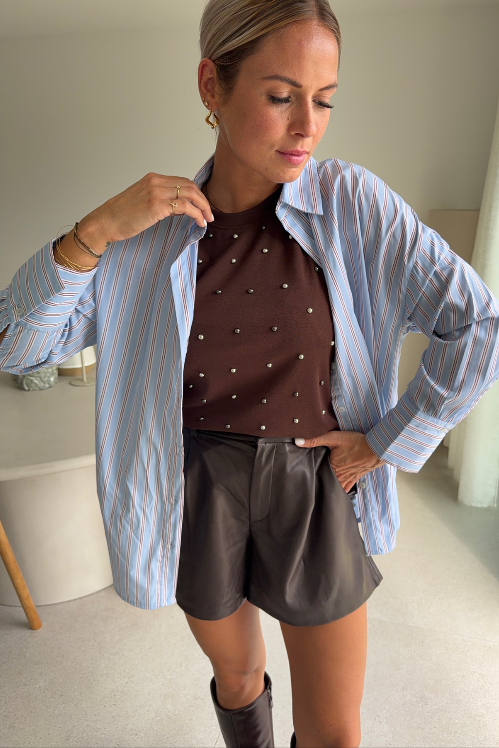 Chemise Oregon bordeaux et bleu