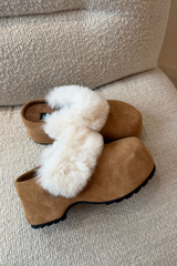 Colors of california Cow suede fur edge