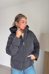K-Way Donna Shiny Nylon Fur – Black