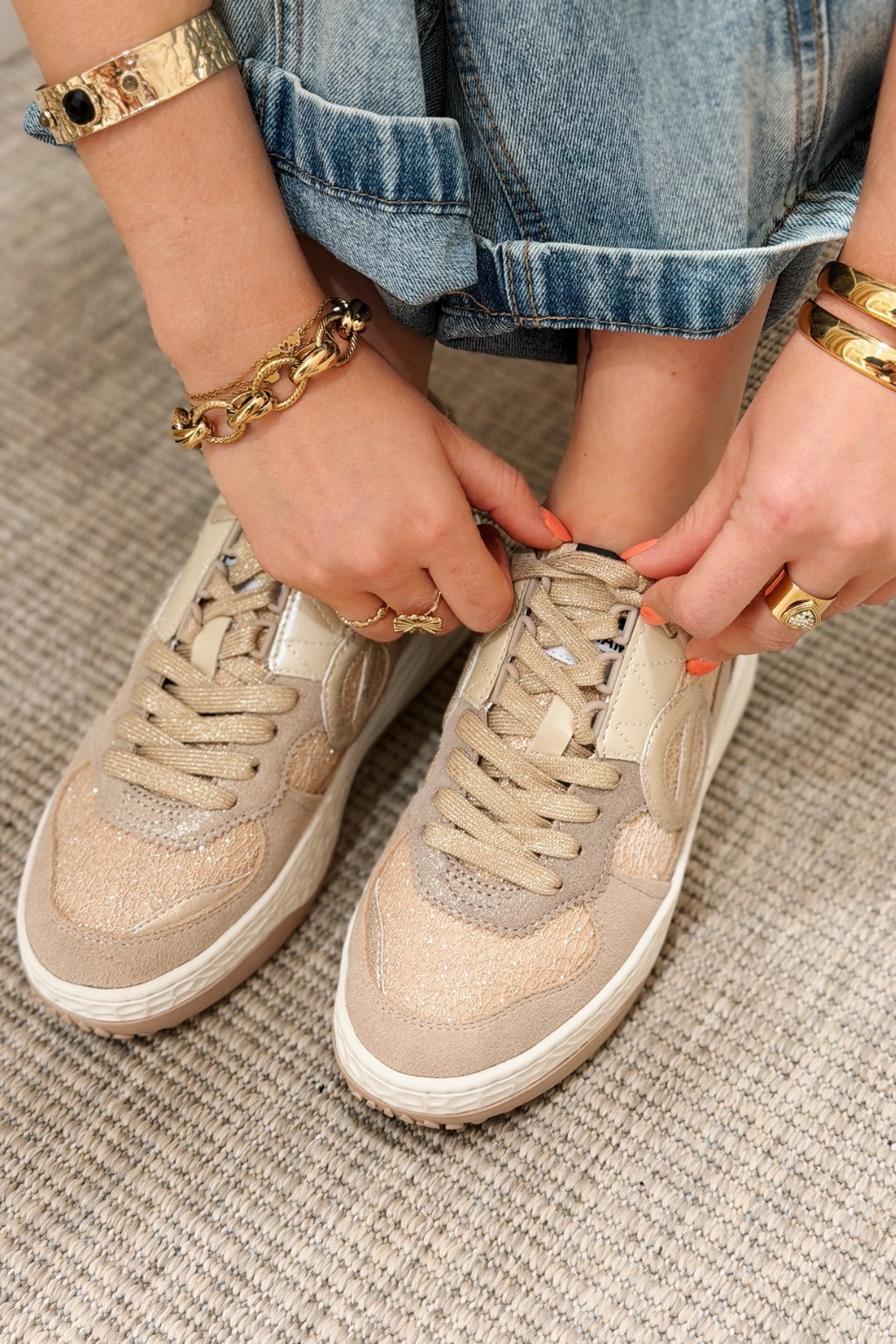 NO NAME Tyler Court W – Nude/Gold/Nude