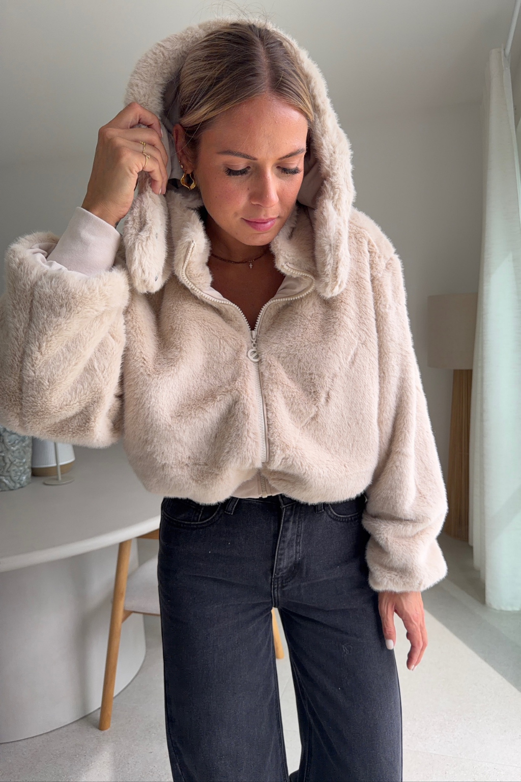 Veste carter sherpa beige