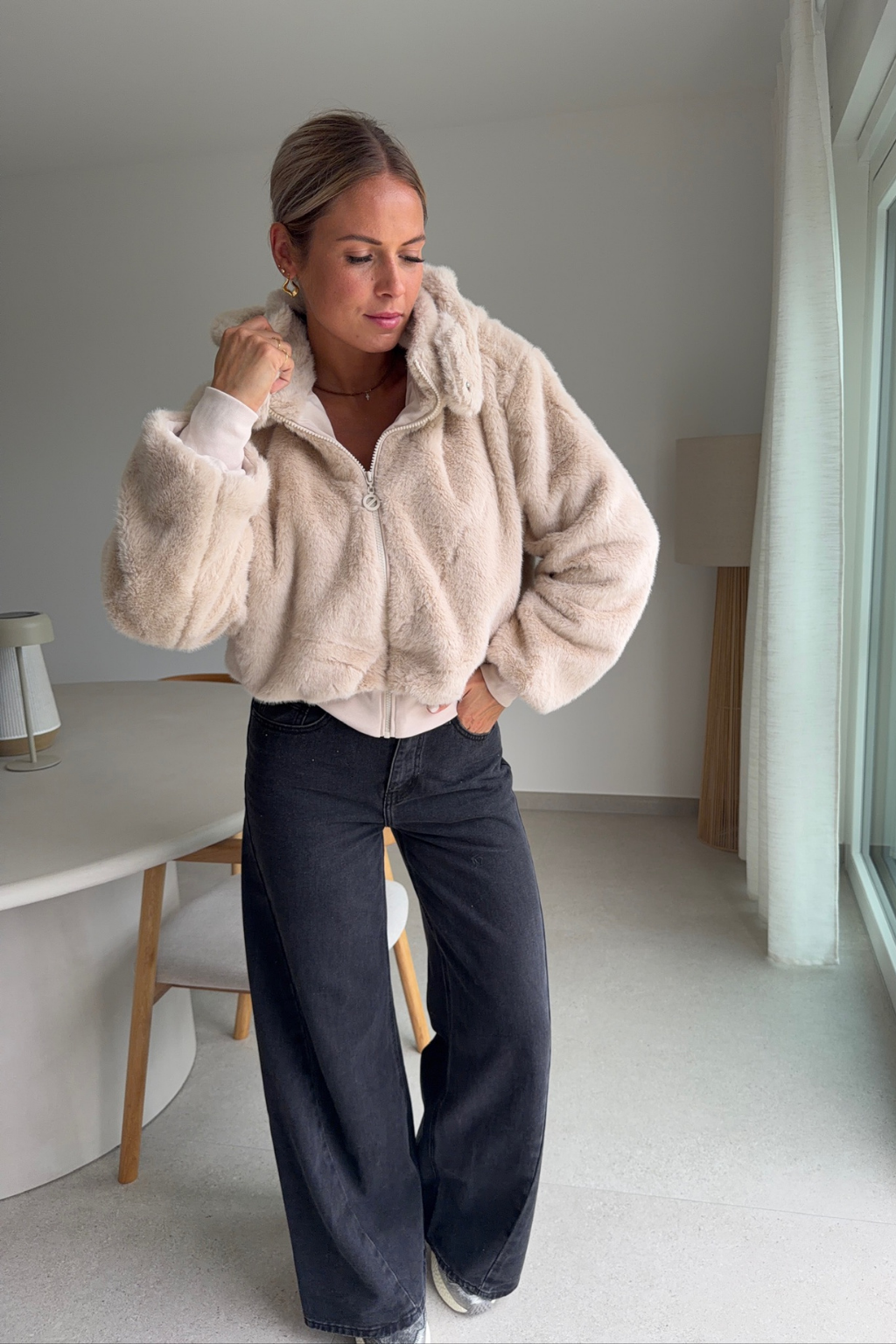 Veste carter sherpa beige