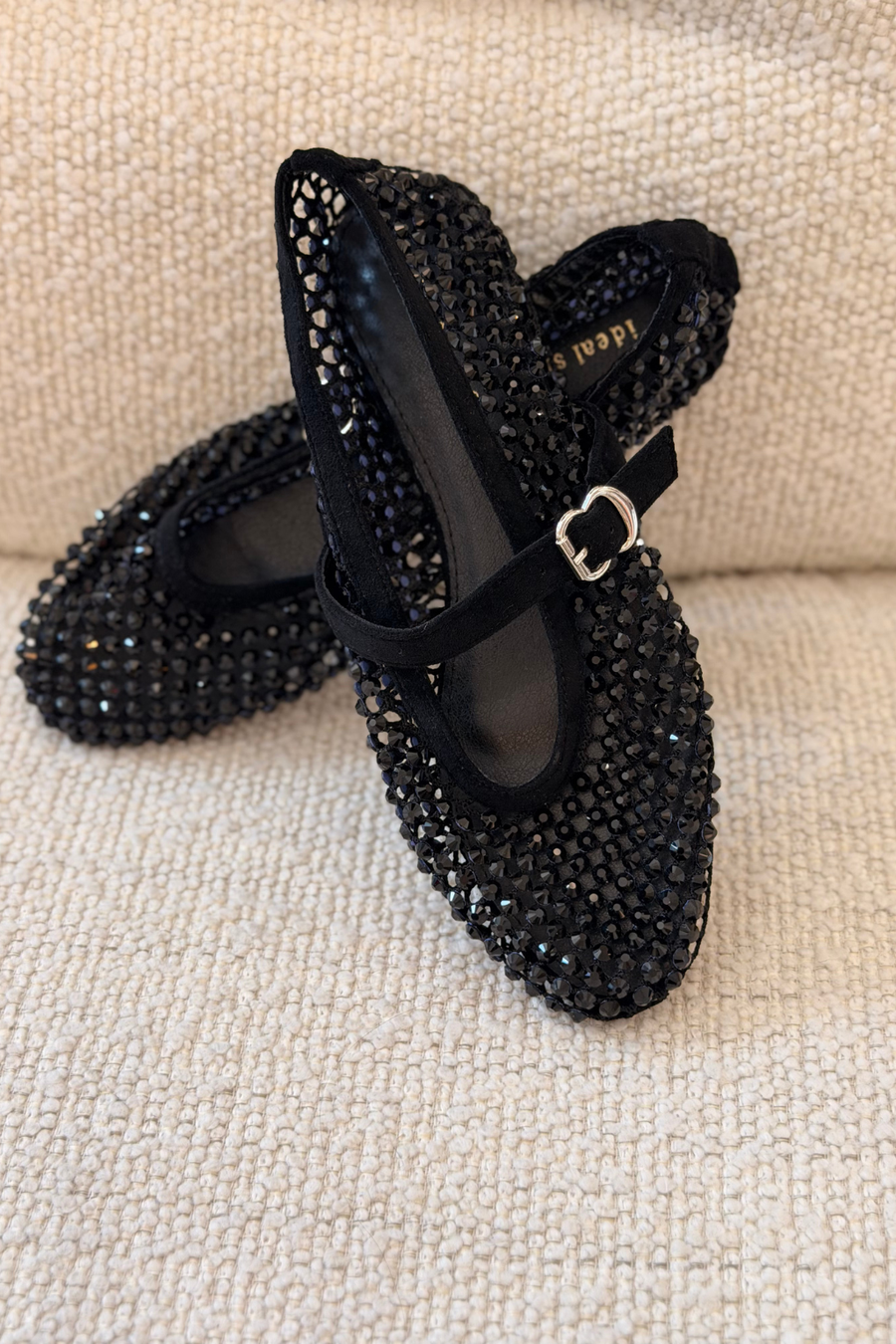 Ballerines noires à sequins