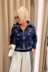Gilet bandan bleu
