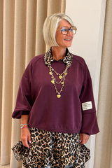 Pull oversize bordeaux
