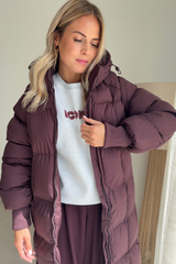 Veste doudoune bordeaux