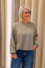 Sweat uni taupe foncé