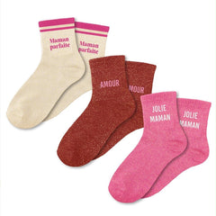 Coffret chaussettes à paillettes Maman d'amour