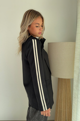 Blazer noir ligne blanche