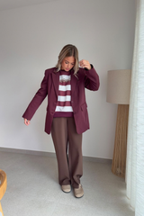 Blazer bordeaux détails dans le dos