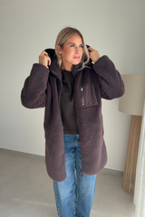 Veste Sascha sherpa marron