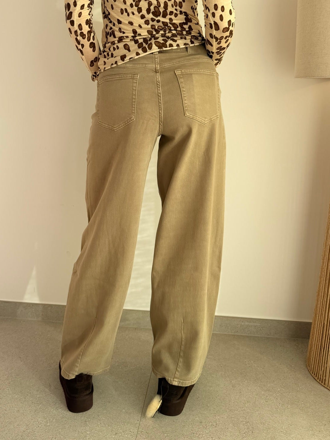 Jeans ballon taupe