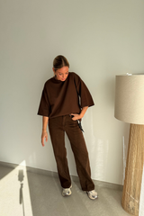 Jeans léopard marron