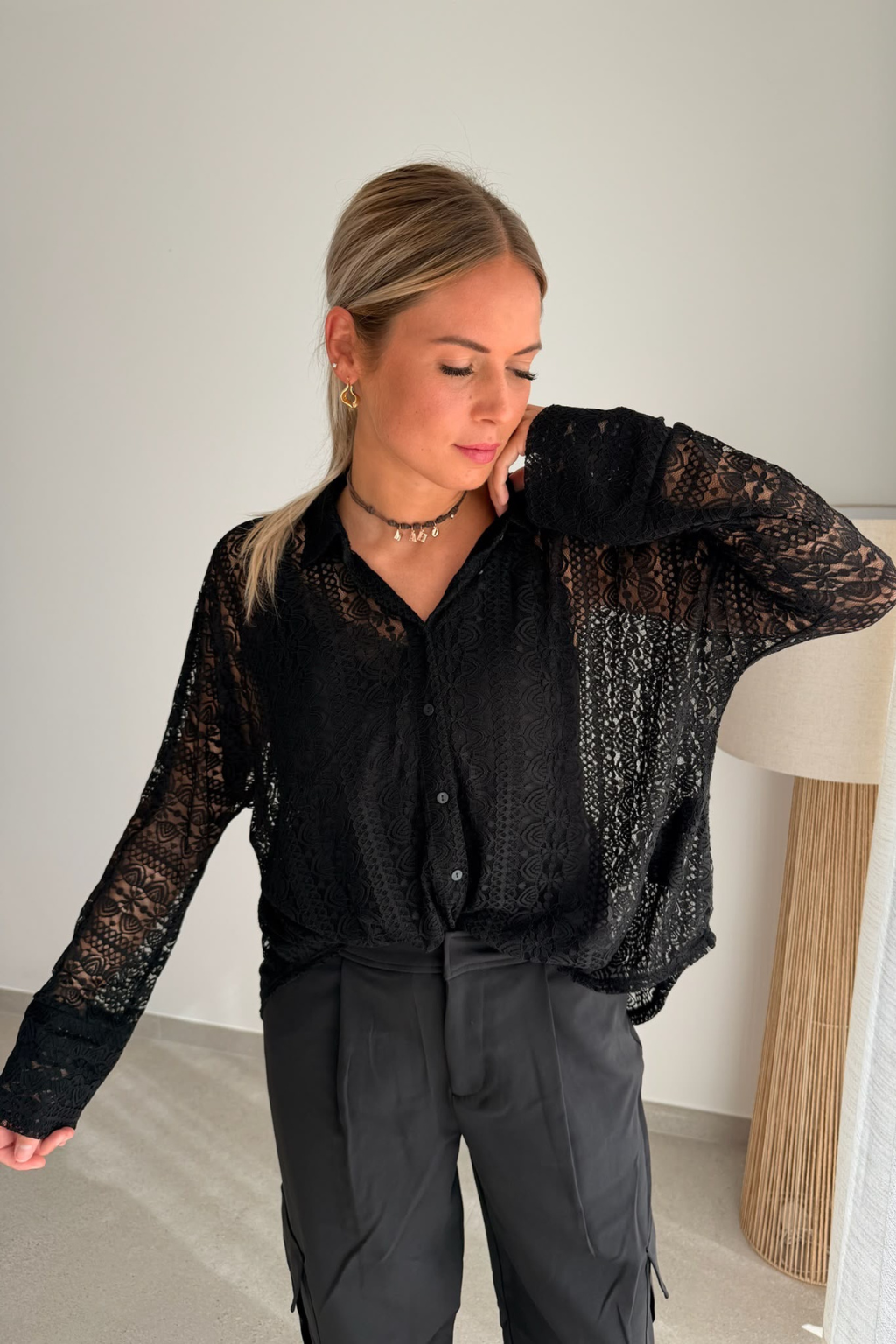 Chemise grâce noir