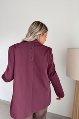 Blazer bordeaux détails dans le dos