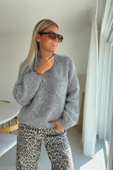 Pull en Maille Gris Perle
