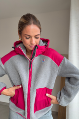 K-Way Angélique 4.0 Orsetto – Red Cerise / Grey