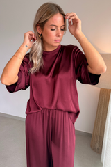 Blouse bordeaux fluide