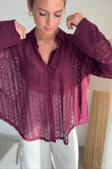 Chemise grace bordeaux