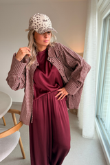 Blouse bordeaux fluide