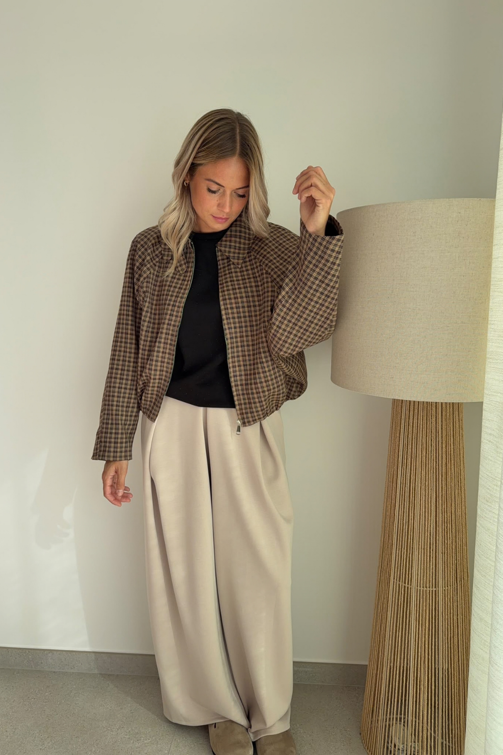 Pantalon décontracté beige