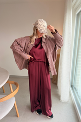 Pantalon bordeaux fluide