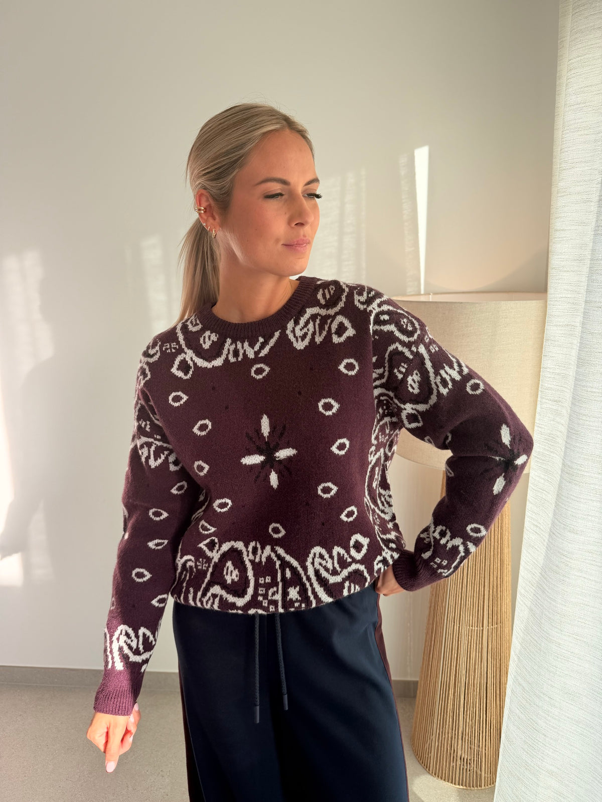 Pull bandana aubergine