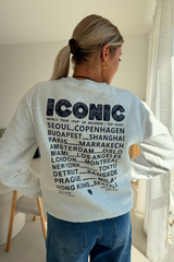 Pull iconic gris/bleu