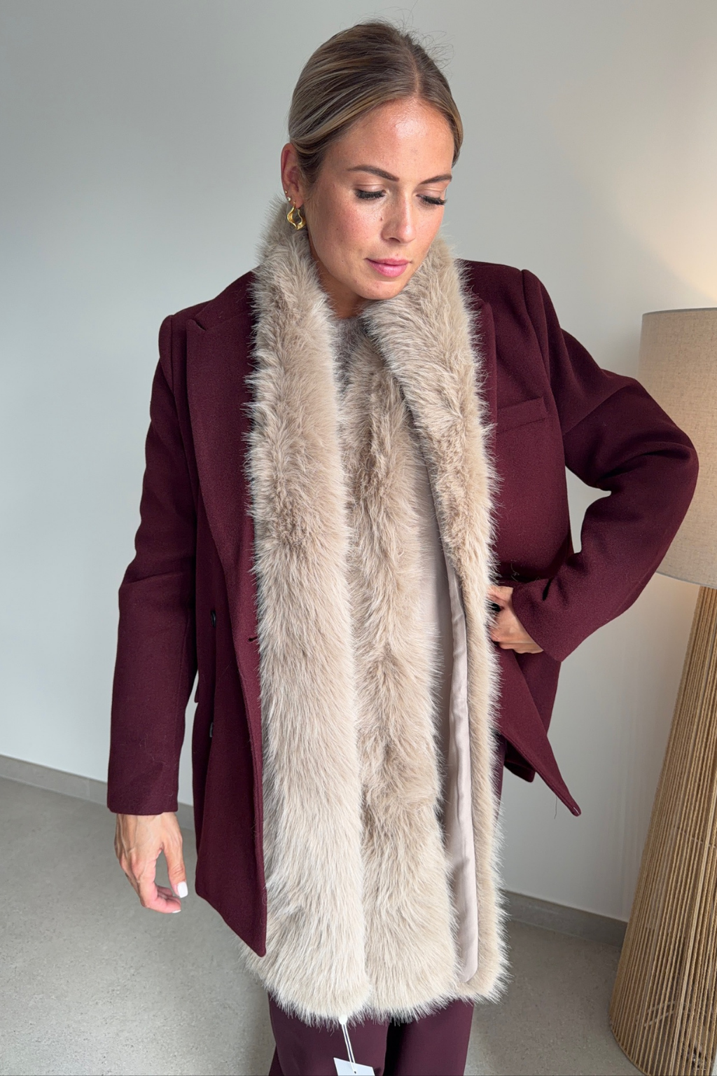 Écharpe amina beige