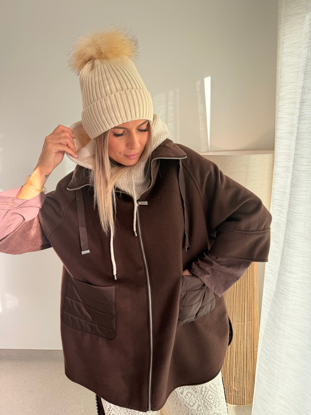 Cagoule beige
