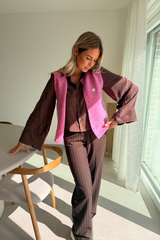 Gilet sans manche vigga rose