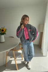 Polaire gris-rose