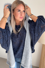 Blouse en Dentelle Bleu
