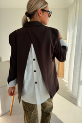 Blazer chemise brun