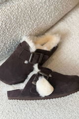 Colors of california Furry sabot real sheepskin