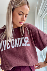 T-shirt rive gauche bordeaux