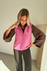 Gilet sans manche vigga rose